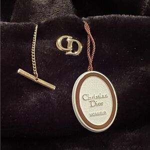 Vintage Christian Dior CD Logo Tie Tack Stick Pin